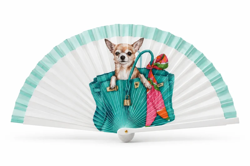 Abanico Chihuahua Chic Turquesa