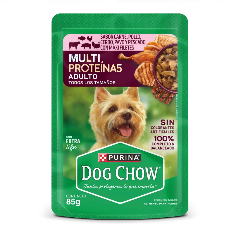 Dog Chow Pouch Adulto Multiproteínas 85 g