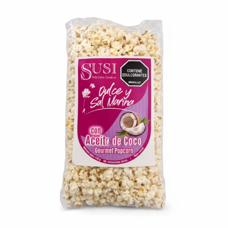 Popcorn con Sal Marina y Aceite de Coco