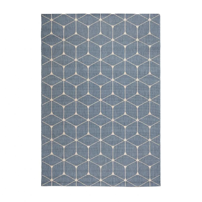 Tapete azul con diseño geométrico de estilo moderno y elegante (Essenza 48721-591)
