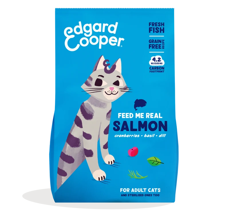 Edgard & Cooper | Pienso de Salmón fresco del Atlántico con arándanos, albahaca y eneldo para Gatos