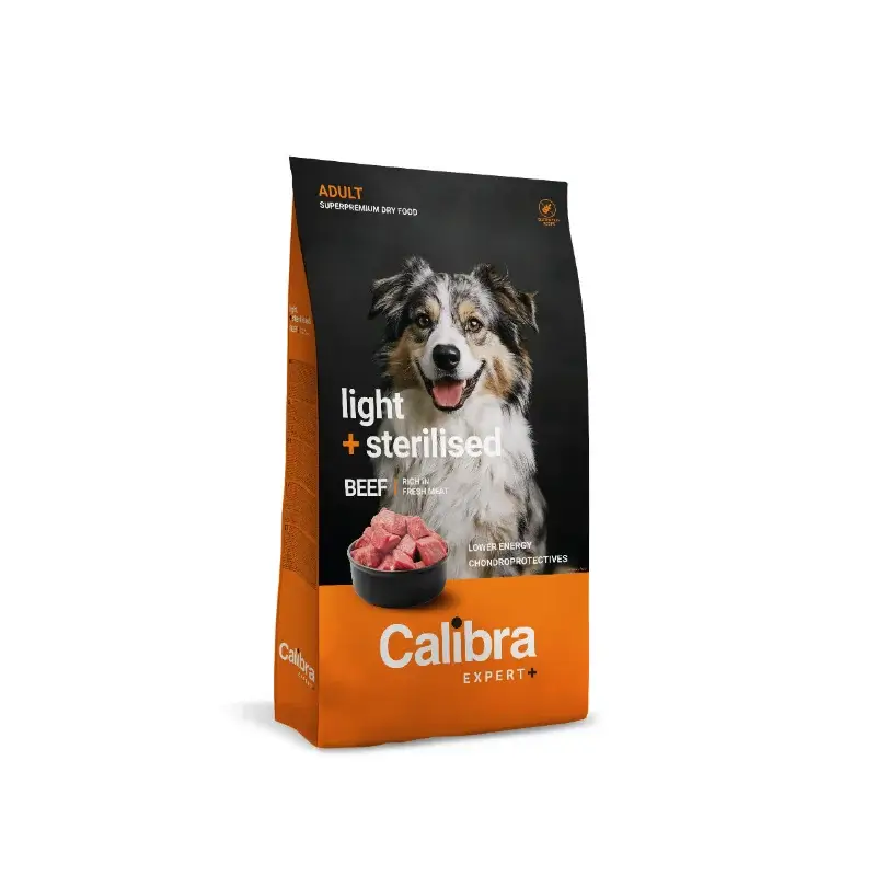 Calibra Dog Expert+ Adult Light & Sterilised Ternera Pienso 750G