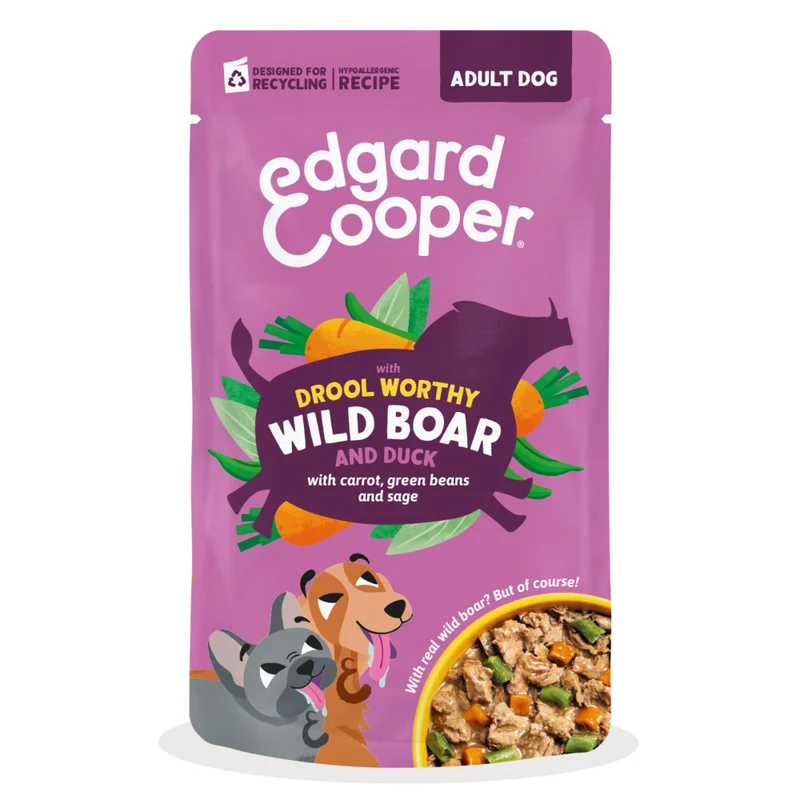 Guiso de jabalí y pato para perro Edgard & Cooper 150 g