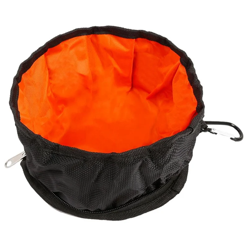 Collapsible Travel Dog Bowl With Carabiner Portable Pet Watering Food Feeding