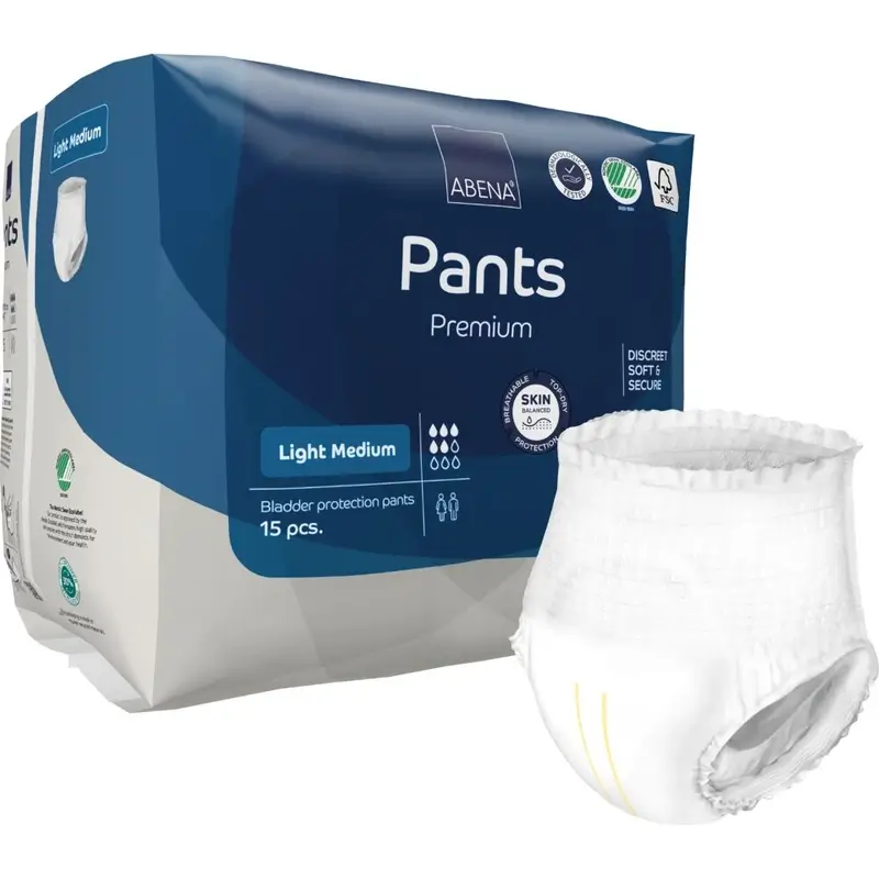 Abena Pants Premium Light, tamanho M, 15 unidades