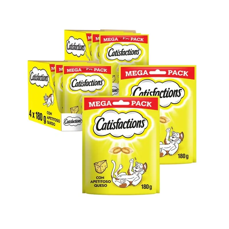Catisfaction Megapack Queso, Pack De 2, 4X180Gr