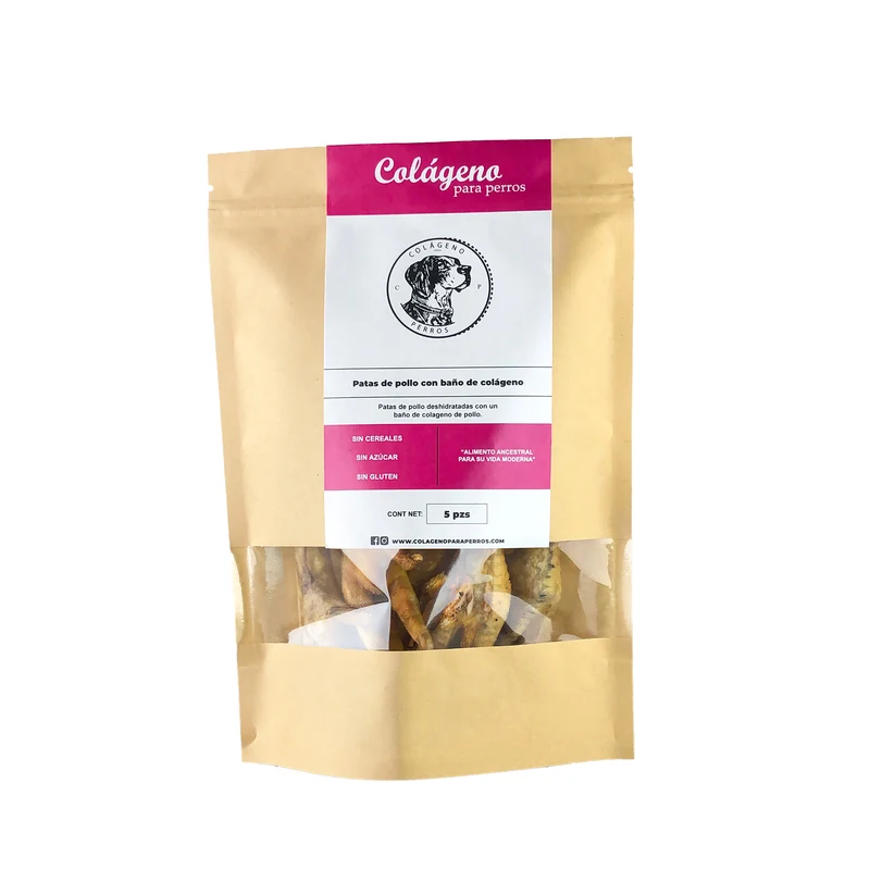 PATITAS DE POLLO - Premios Deshidratados c/Baño de Colageno