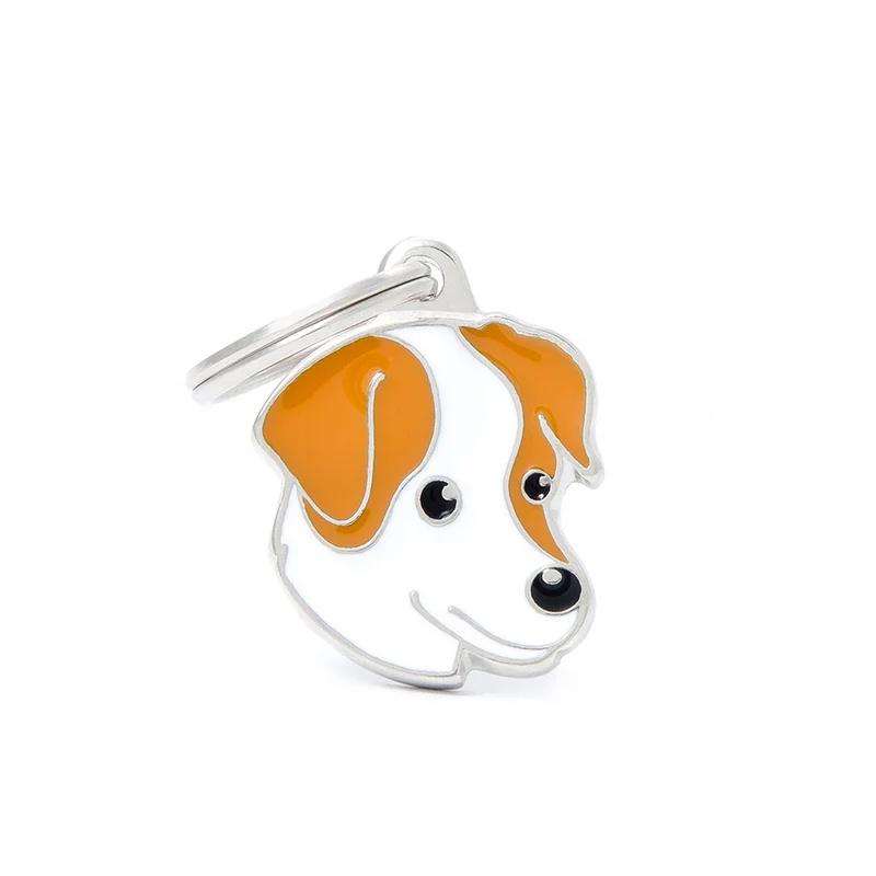 Placa ID en Forma de Jack Russell para Perros