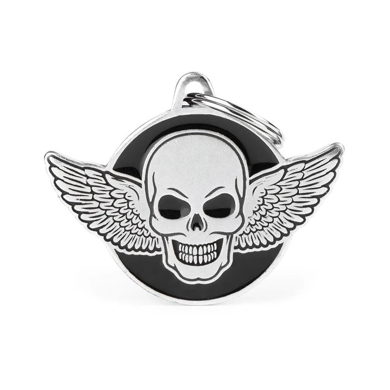 Placa ID Bronx Calavera c/Alas para Perros