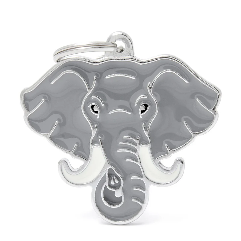 Placa ID en Forma de Elefante para Perros
