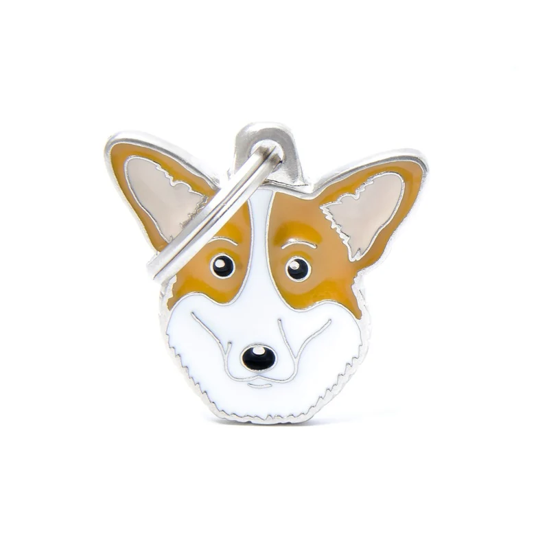 Placa ID en Forma de Corgi para Perros
