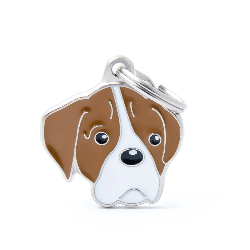 Placa ID en Forma de Boxer para Perros