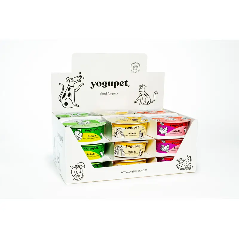 Yogupet Expositor Helados 18X110Gr + 18X110Gr