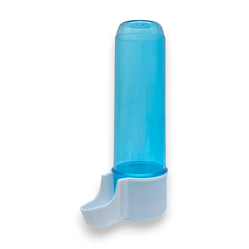 Fuente de agua potable de base baja de 100 cc (Fuente ECO n.º 2), blanca/azul, 100 ml.