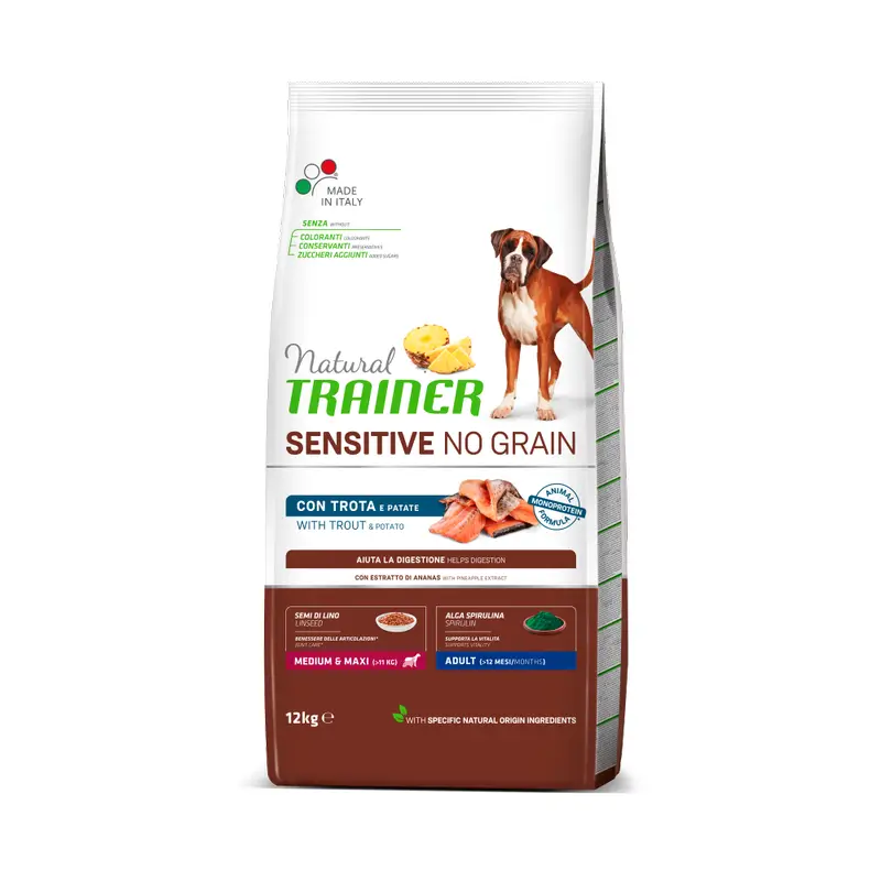 Natural Trainer Dog Food, Medium, With Chicken, Superpremium, 12 kg