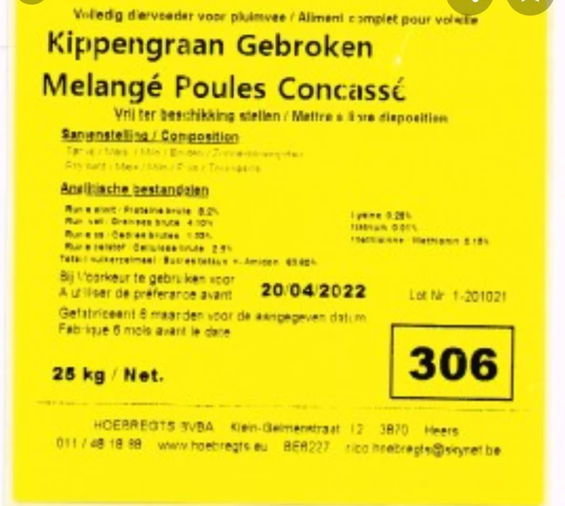 Grano De Pollo Quebrado 25kg