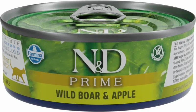 Lata De Jabalí y Manzana Para Gatos | Farmina N&D Prime