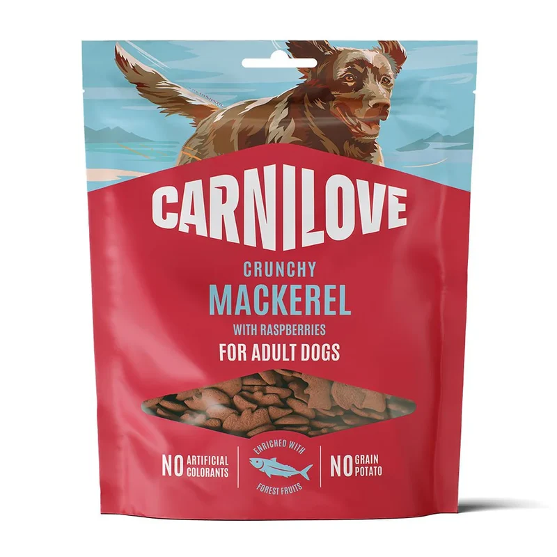 Carnilove Galletas Crujientes de Caballa y Frambuesa Para Perros