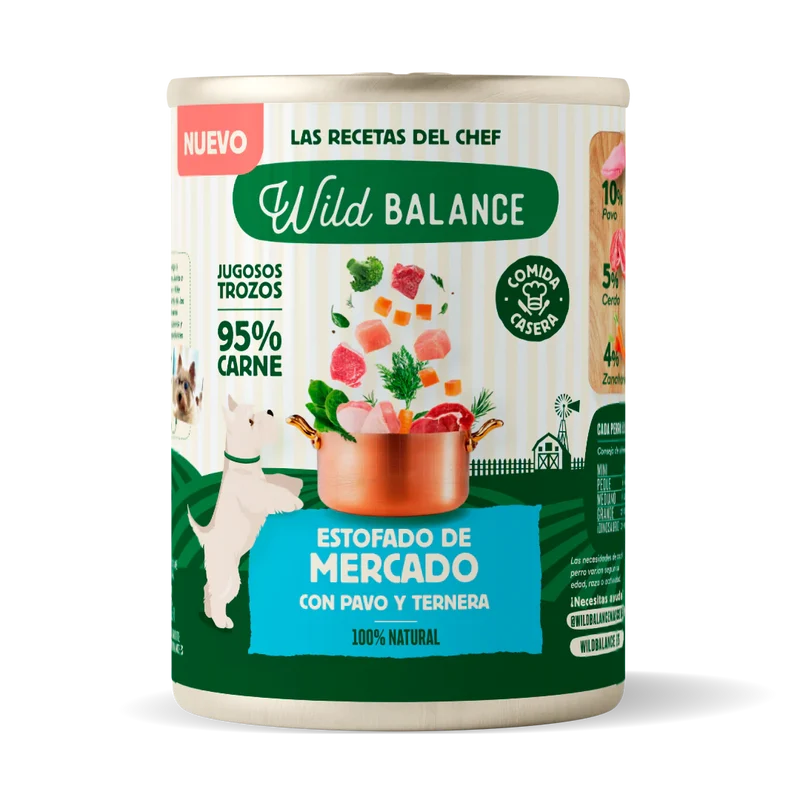 Lata de Pollo, Pavo y Ternera – Estofado de Mercado - Wild Balance