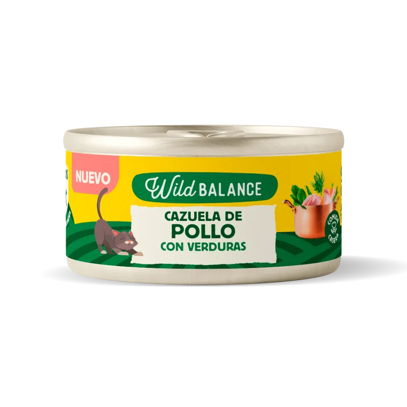 Lata Cazuela de Pollo con Verduras | Gatos Wild Balance
