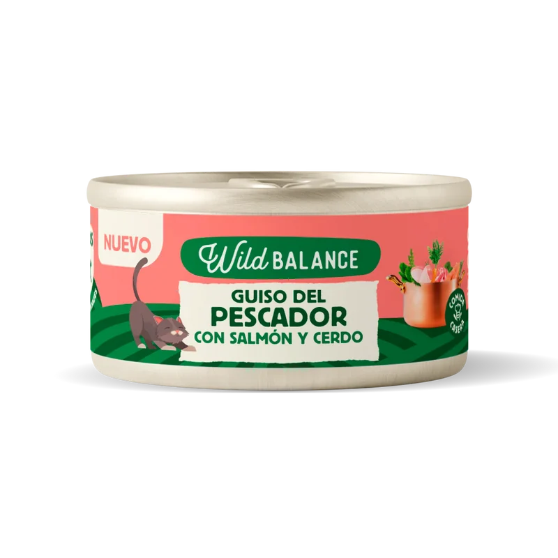 Lata Guiso del Pescador con Salmón y Cerdo | Gatos Wild Balance