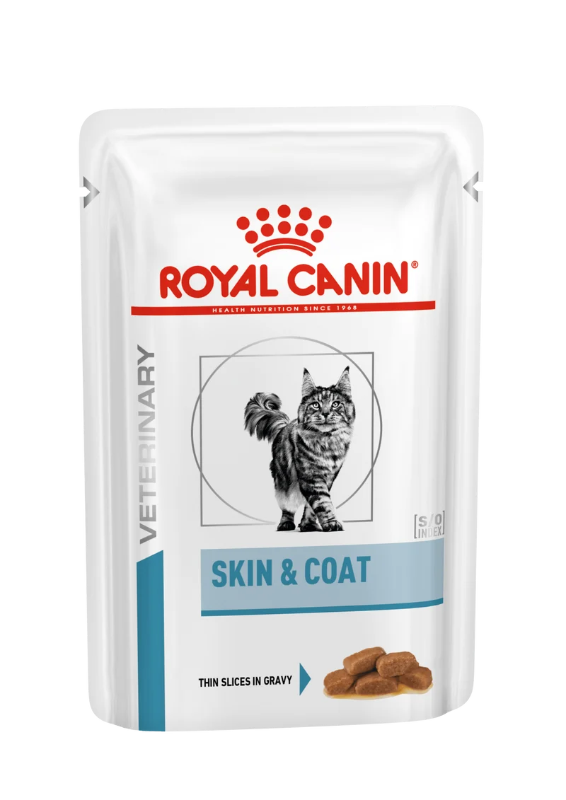 Royal Canin Veterinary Skin & Coat Cat 85 gr (Sobre finas láminas en salsa)