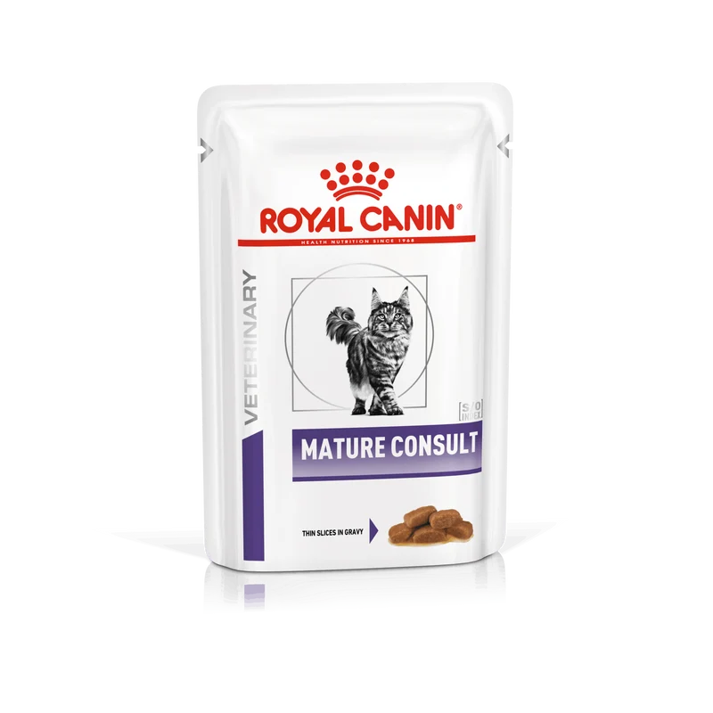Royal Canin Veterinary Mature Consult Cat 85 Gr (Sobre Finas Láminas En Salsa)