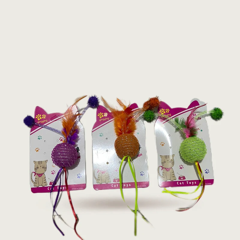 Juguete para Gato con Plumas y Cascabel