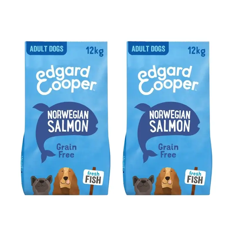 Edgard & Cooper Pienso Para Perros 12Kg Salmón Noruego, Pack De 2