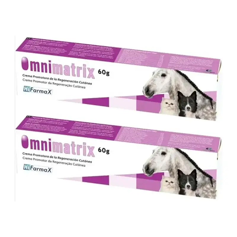 Pomada cicatrizante Omnimatrix, embalagem de 2 x 60 g