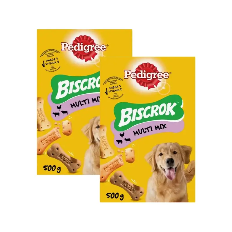 Pedigree Biscrok Biscoitos Caixa, 2X500 Gr
