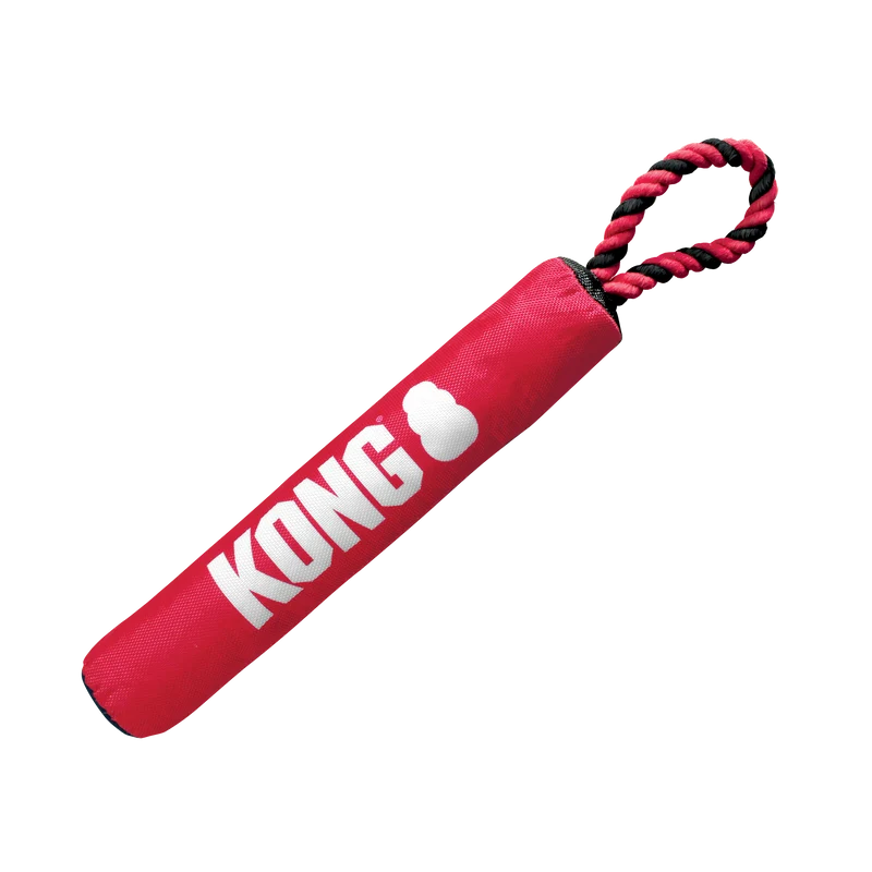 Juguete Resistente KONG Signature Stick con Cuerda para Perros