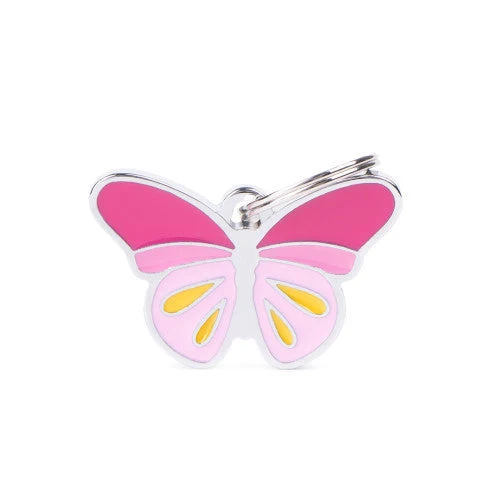Placa ID en Forma de Mariposa para Perros