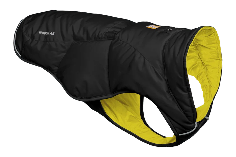 Chamarra para Perros Quinzee™ - Acolchada y Plegable - Negra (Obsidian Black) | Ruffwear®