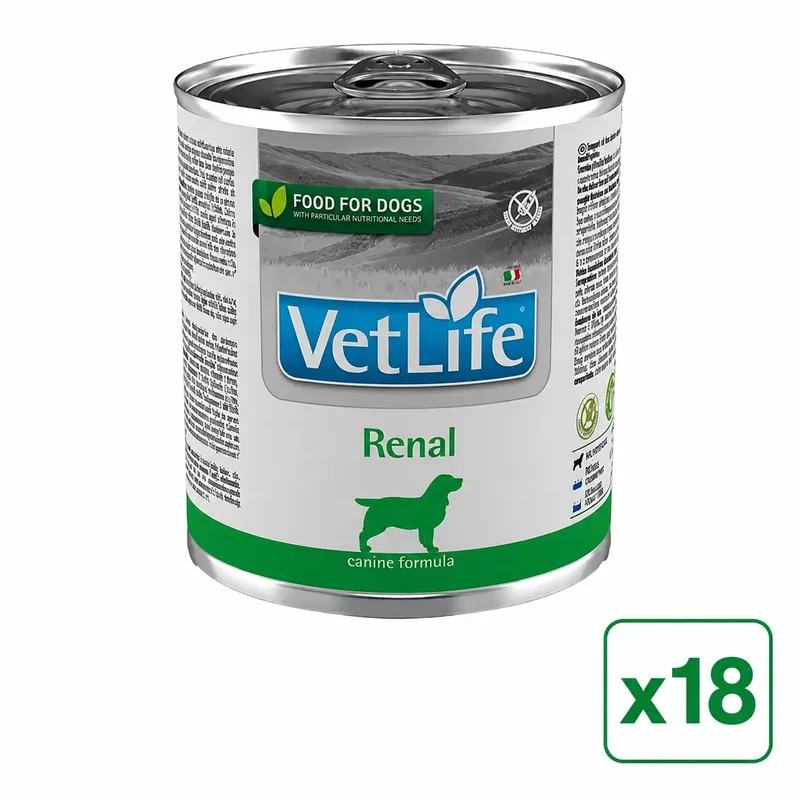 Farmina Vet Life Dog Renal, Pack of 18 x 300g