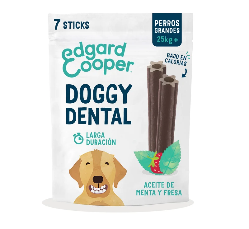 Sticks dentales Edgard Cooper - Doggy Dental Fresa y Menta - 3 tamaños diferentes