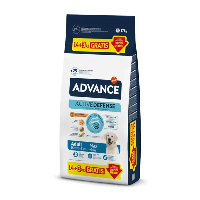 Advance Adult Maxi Chicken para Cães de Grande Porte, 14+3 kg