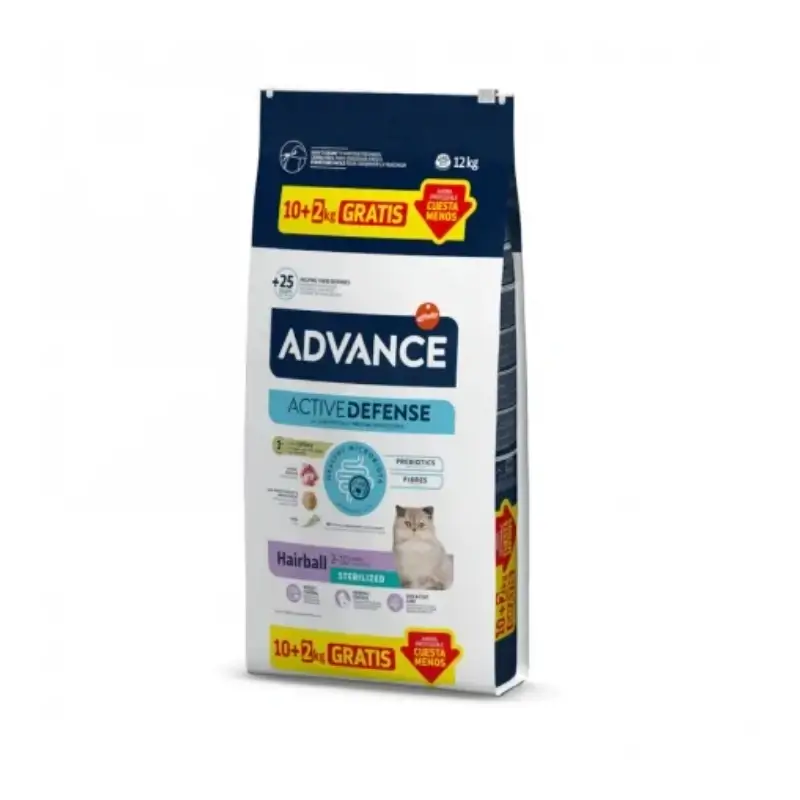 Advance Adult pienso para gatos no esterilizados con pollo, 10+2 kg