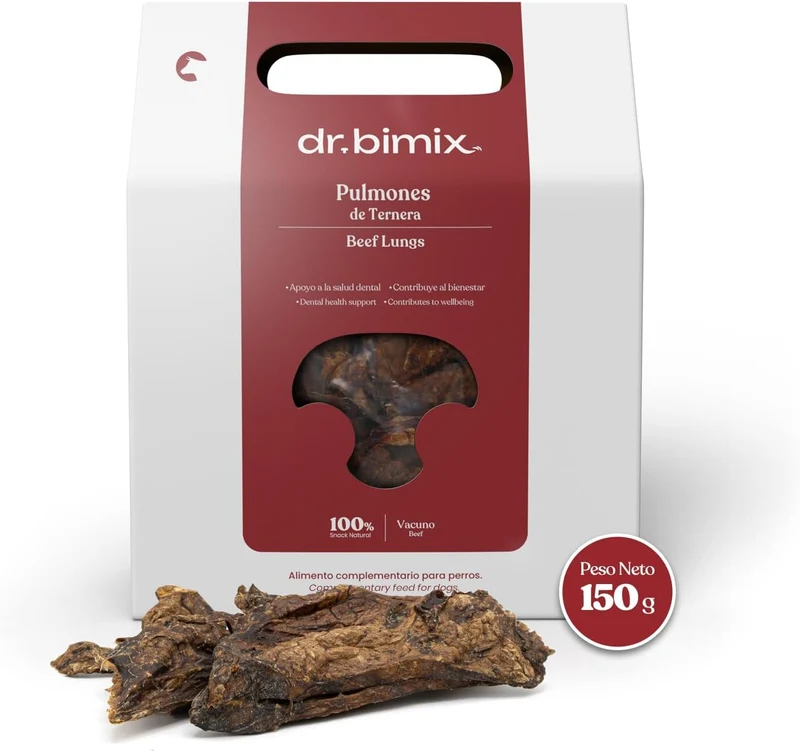 Snack Pulmones de Ternera para Perros Snack Natural 150 g dr.bimix