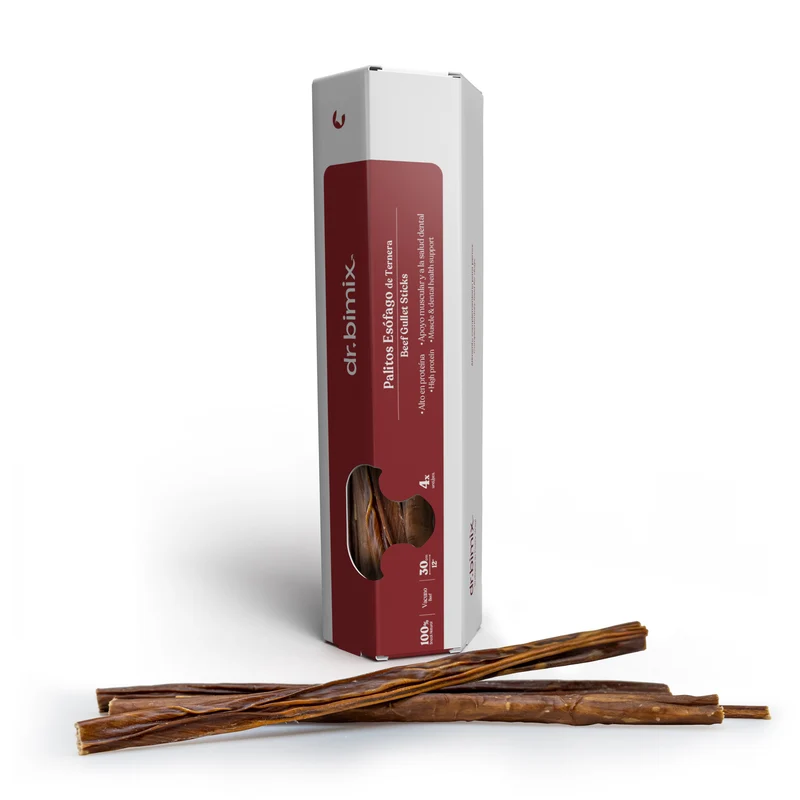 Snack Palitos de Esófago de Vacuno para Perros 30 cm 250 g dr.bimix