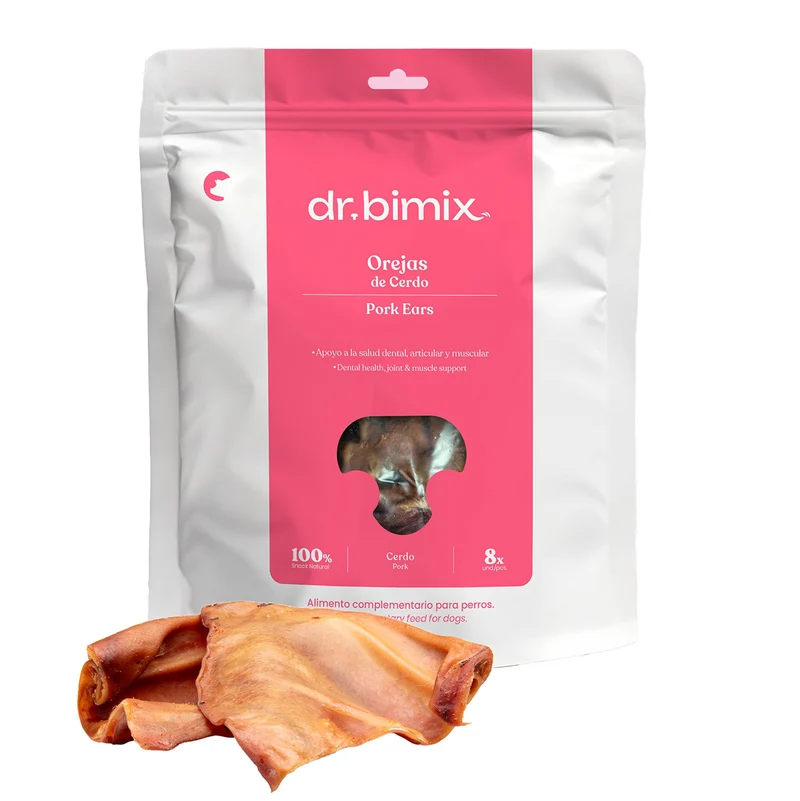 Snack Orejas de Cerdo para Perros Masticación Natural 230 g dr.bimix