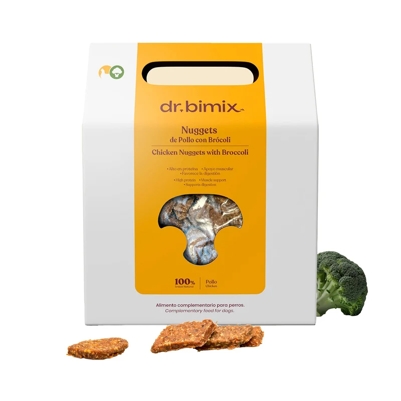Snack Nuggets de Pollo con Brócoli para Perros 450 g dr.bimix