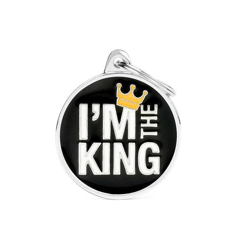 Placa ID Grande I'm the King para Perros