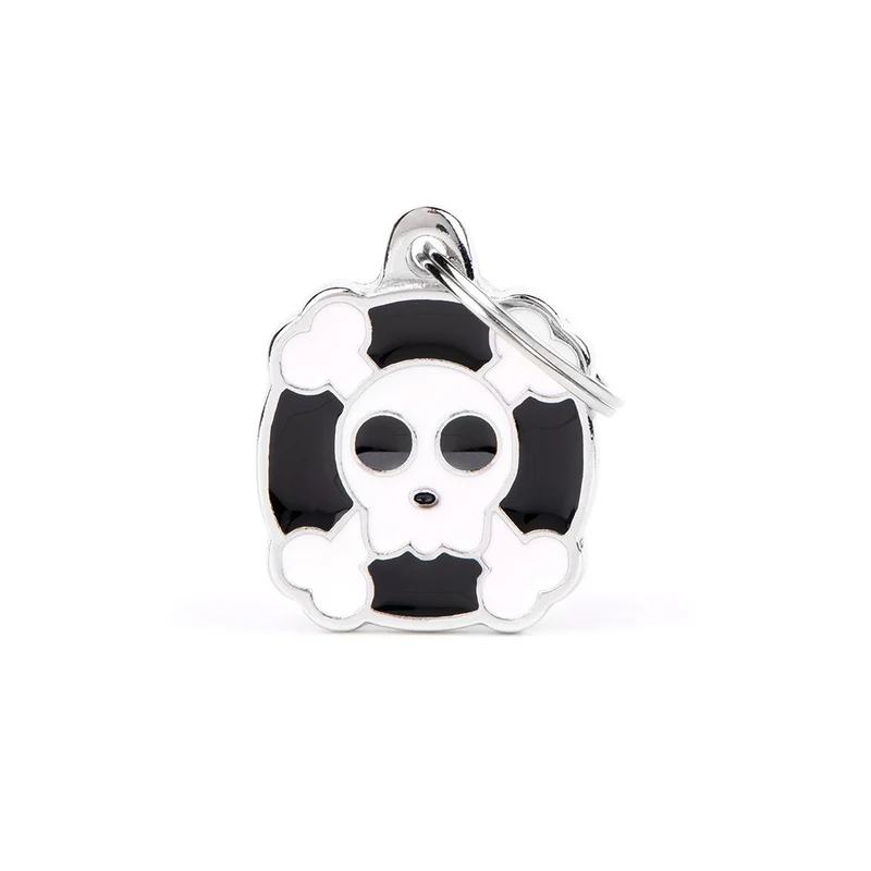 Placa ID en Forma de Calavera para Perros