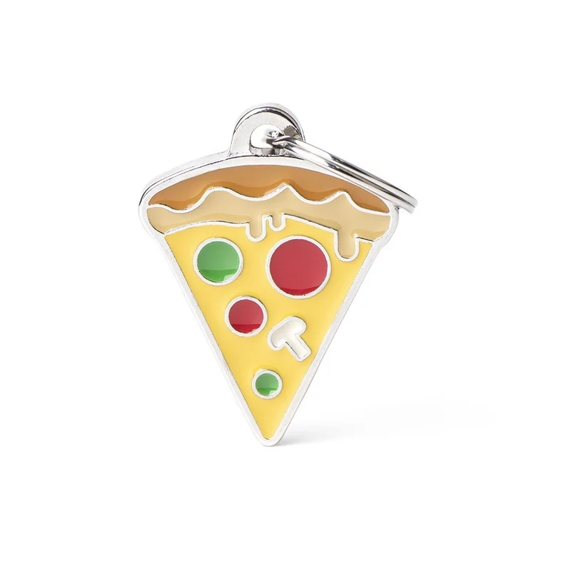 Placa ID en Forma de Pizza para Perros