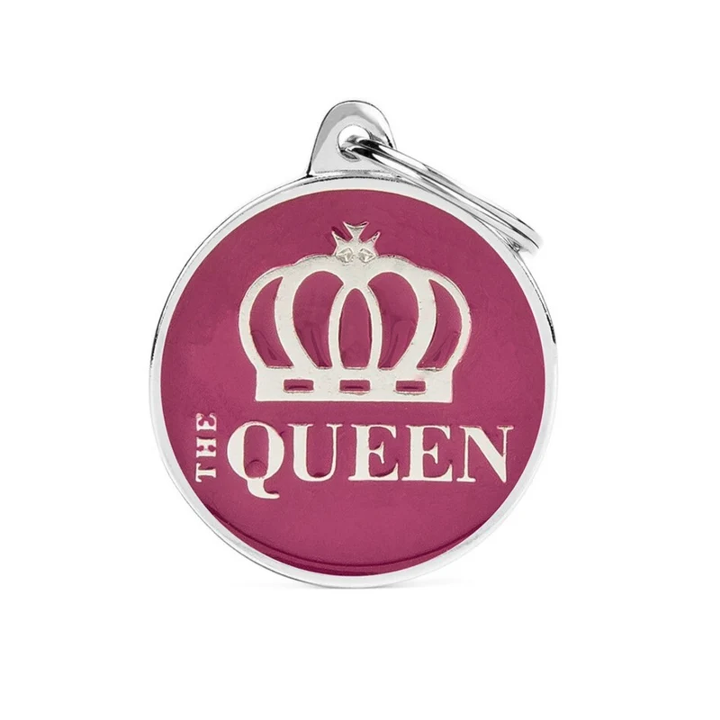 Placa ID Grande The Queen para Perros