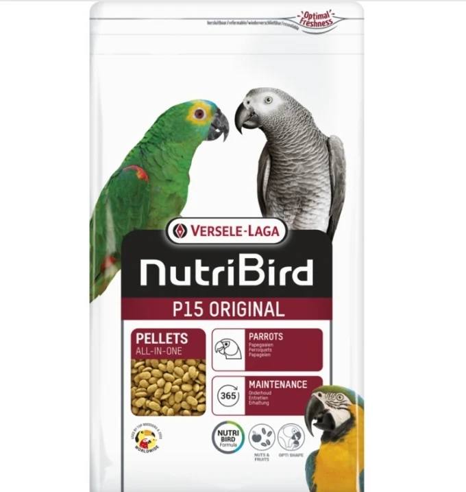 Nutribird P15 original 3kg - Pellets extrusionados - Alimento de mantenimiento para loros
