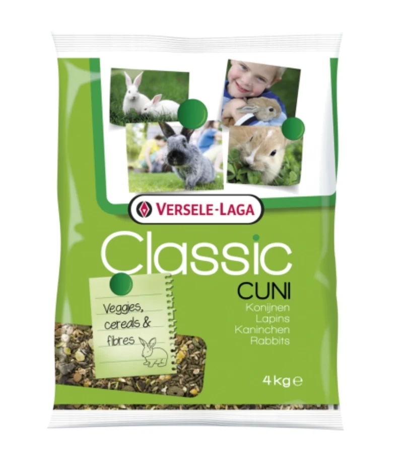 Classic Cuni 4kg - Alimento Completo, Mezcla Básica Para Conejos (Enanos)
