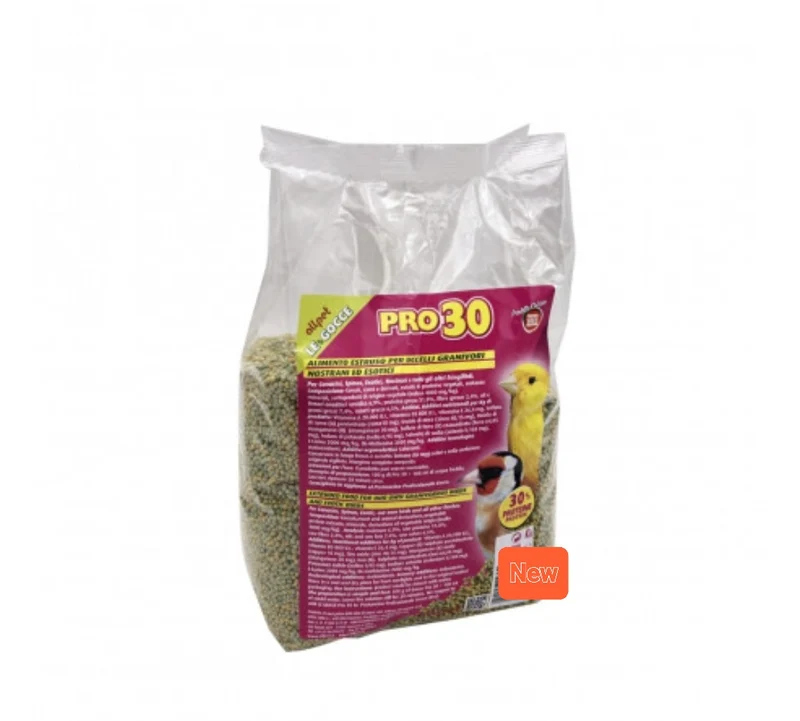 Le Gocce Pro30 900 gramos (sustituto de semillas germinadas, color verde amarillento) 30% Proteína - AllPet