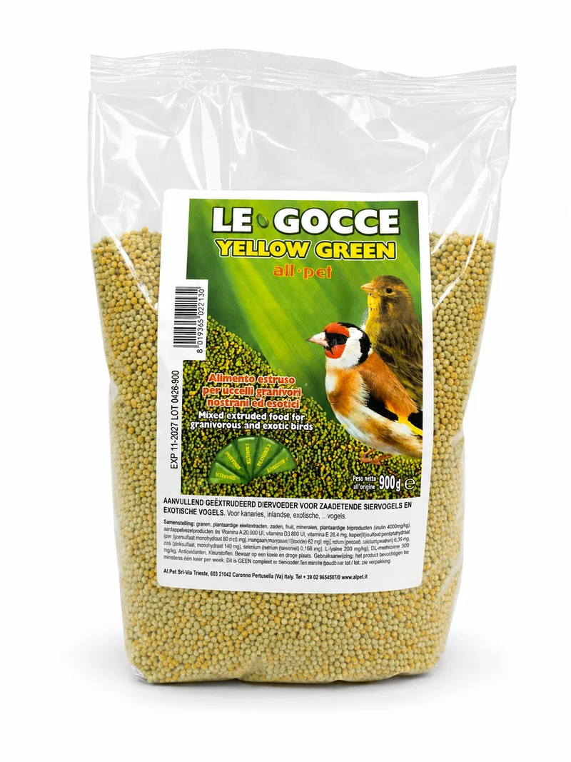 Le Gocce Amarillo Verde 900 gramos (sustituto de semillas de germinación) - AllPet